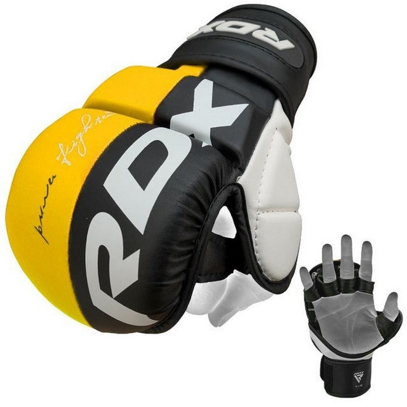 Рукавиці для ММА T6 Plus Rex RDX Inc Limited GGR-T6Y-M+ Yellow, M (капа в комплекті)