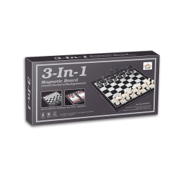Набор настольных игр "Шахматы магнитные 3 в 1" Bambi QX54810 поле 19х19 см