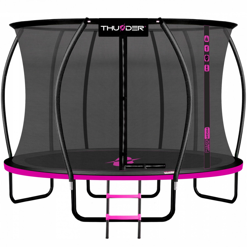 Батут с внутренней сеткой Thunder INSIDE-ULTRA-12FT-PINK Black/Pink 374 см 