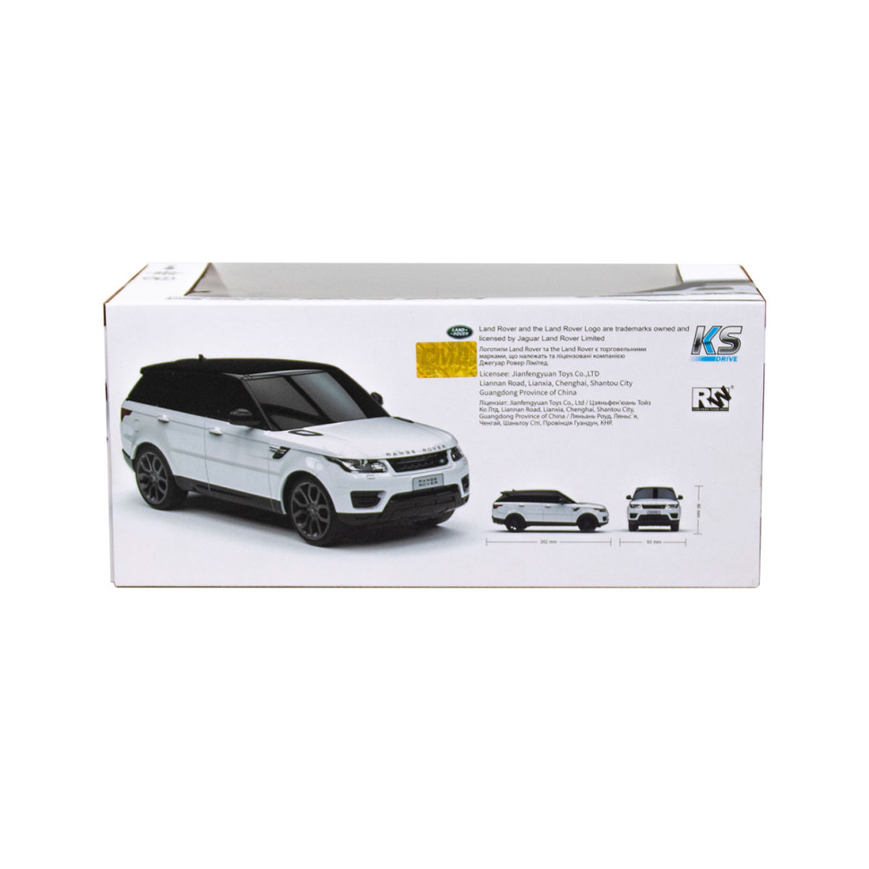 Автомобиль на радиоуправлении LAND ROVER RANGE ROVER SPORT KS DRIVE 124GRRW масштаб 1:24, 2.4Ghz