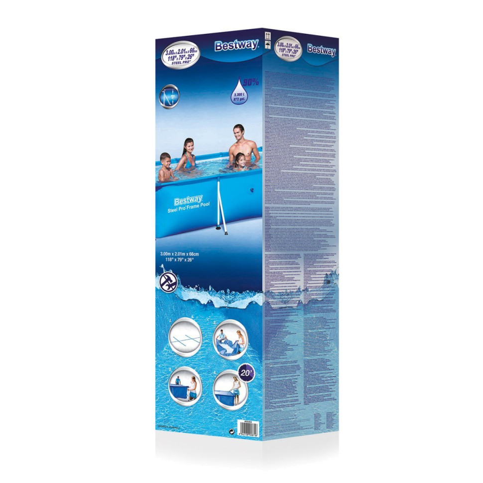 Каркасний басейн Bestway 56404K 300х201х66 см, 3300 л
