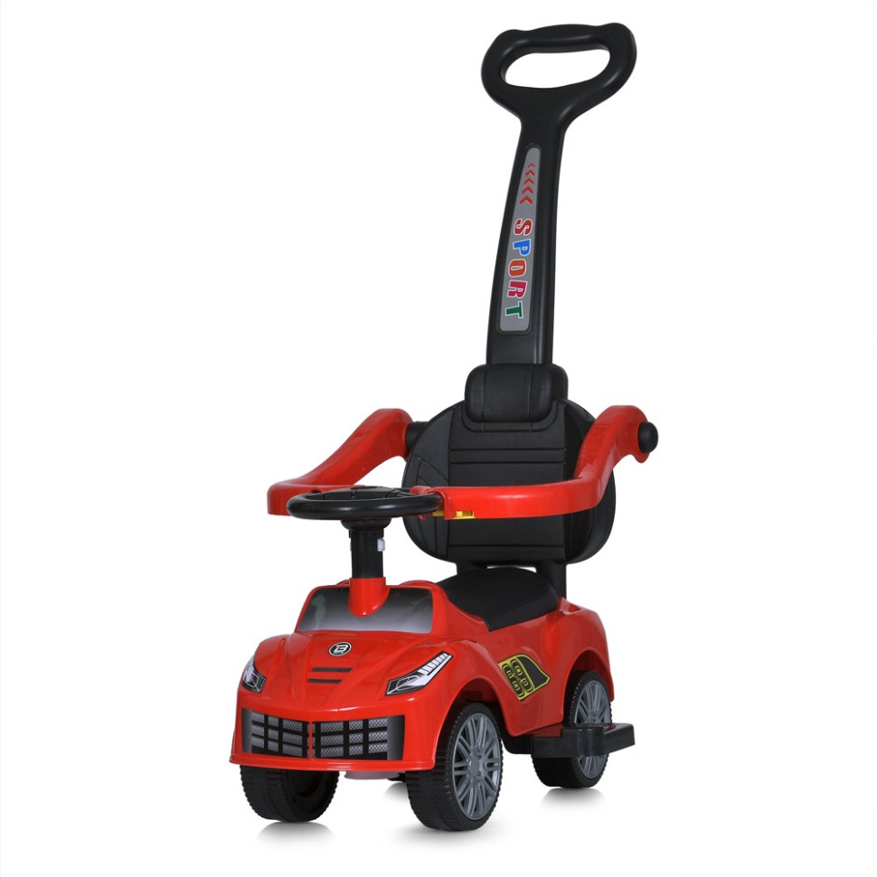 Дитяча каталка-толокар Bambi Racer M 5728L-3 червоний, з батьківською ручкою