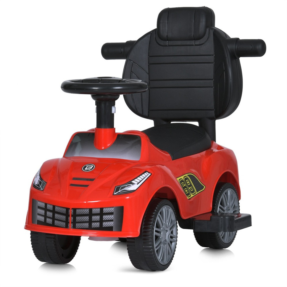 Дитяча каталка-толокар Bambi Racer M 5728L-3 червоний, з батьківською ручкою