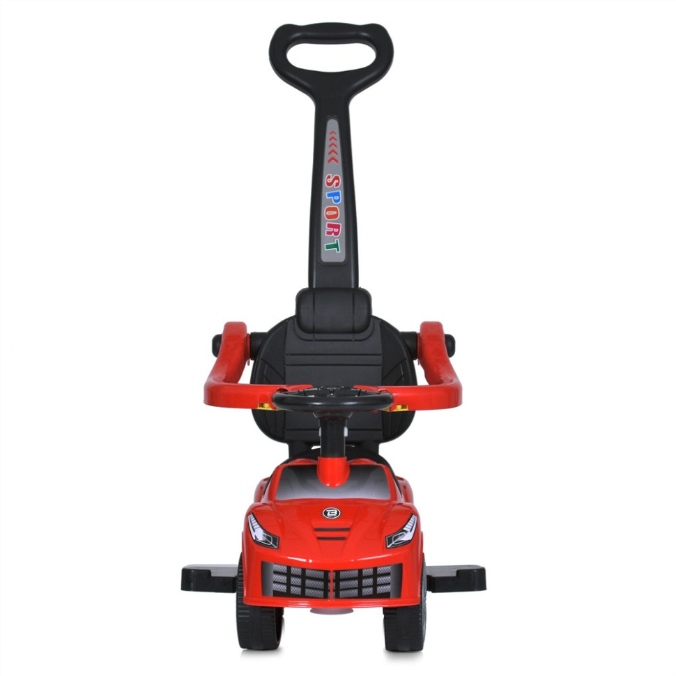 Дитяча каталка-толокар Bambi Racer M 5728L-3 червоний, з батьківською ручкою
