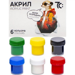 Детский набор акриловых красок 7С: 7C50601 6 цветов, по 10 мл Детский набор акриловых красок 7С: 7C50601 6 цветов, по 10 мл