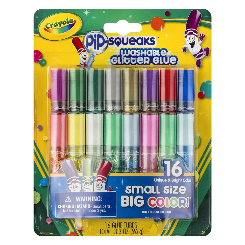 Декоративный липкий клей (washable) Crayola 69-4200 с блестками