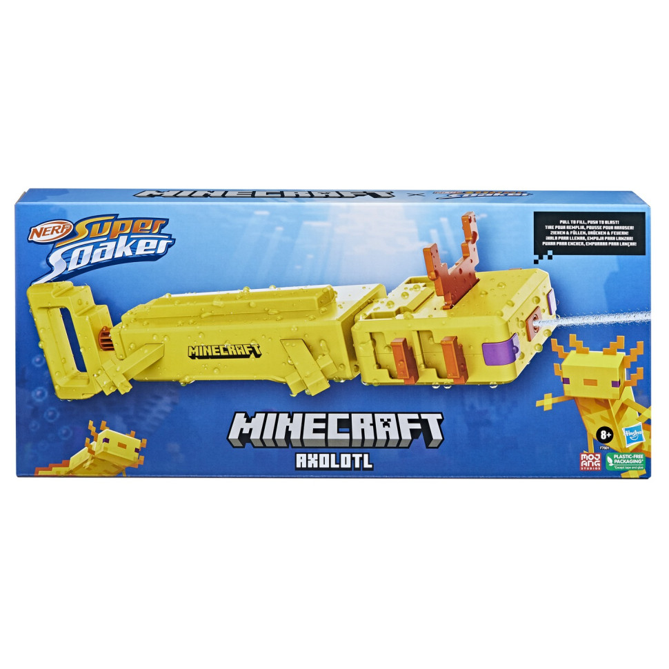 Водяні пушки Minecraft Axolotl NERF F7601 Super Soaker
