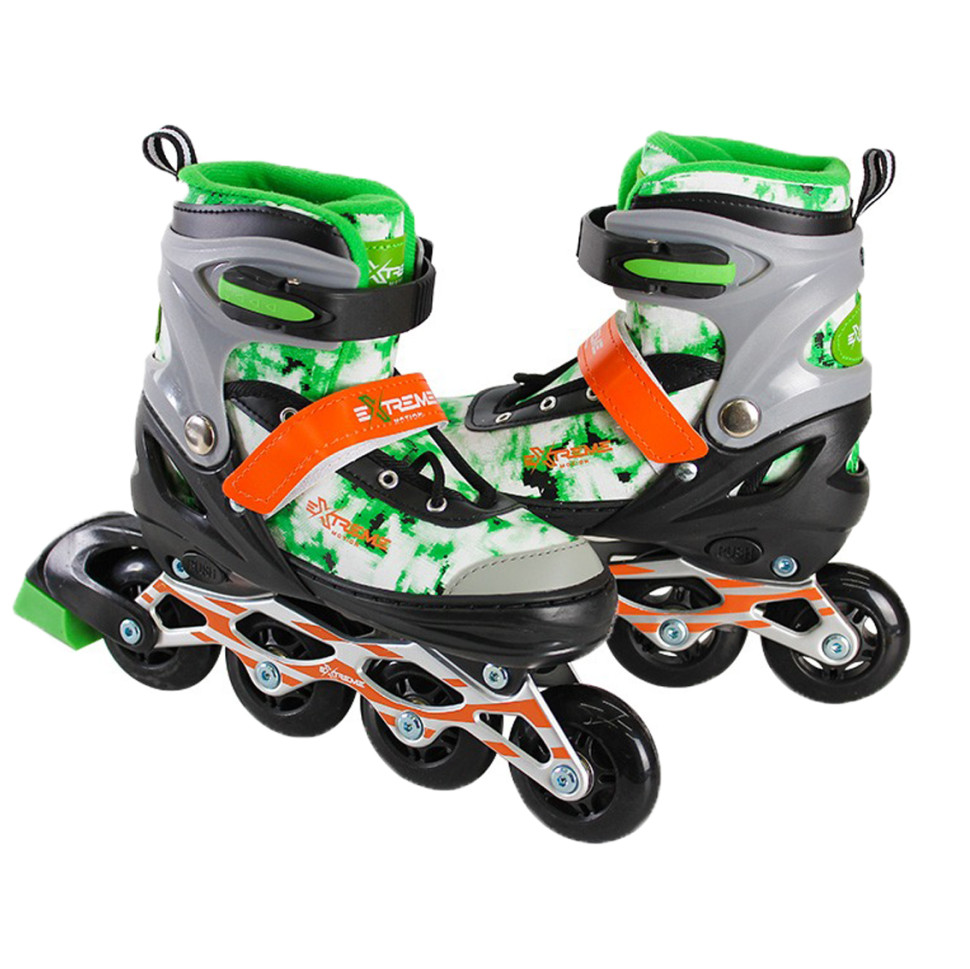 Детские ролики Extreme Motion Bambi RL2430(Green) светящиеся колеса, зеленый, S (30-33)