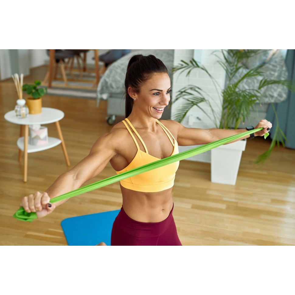 Лента-эспандер для фитнеса и реабилитации Fitness band U-POWEX UP_1007_Green (9.1 кг) Green