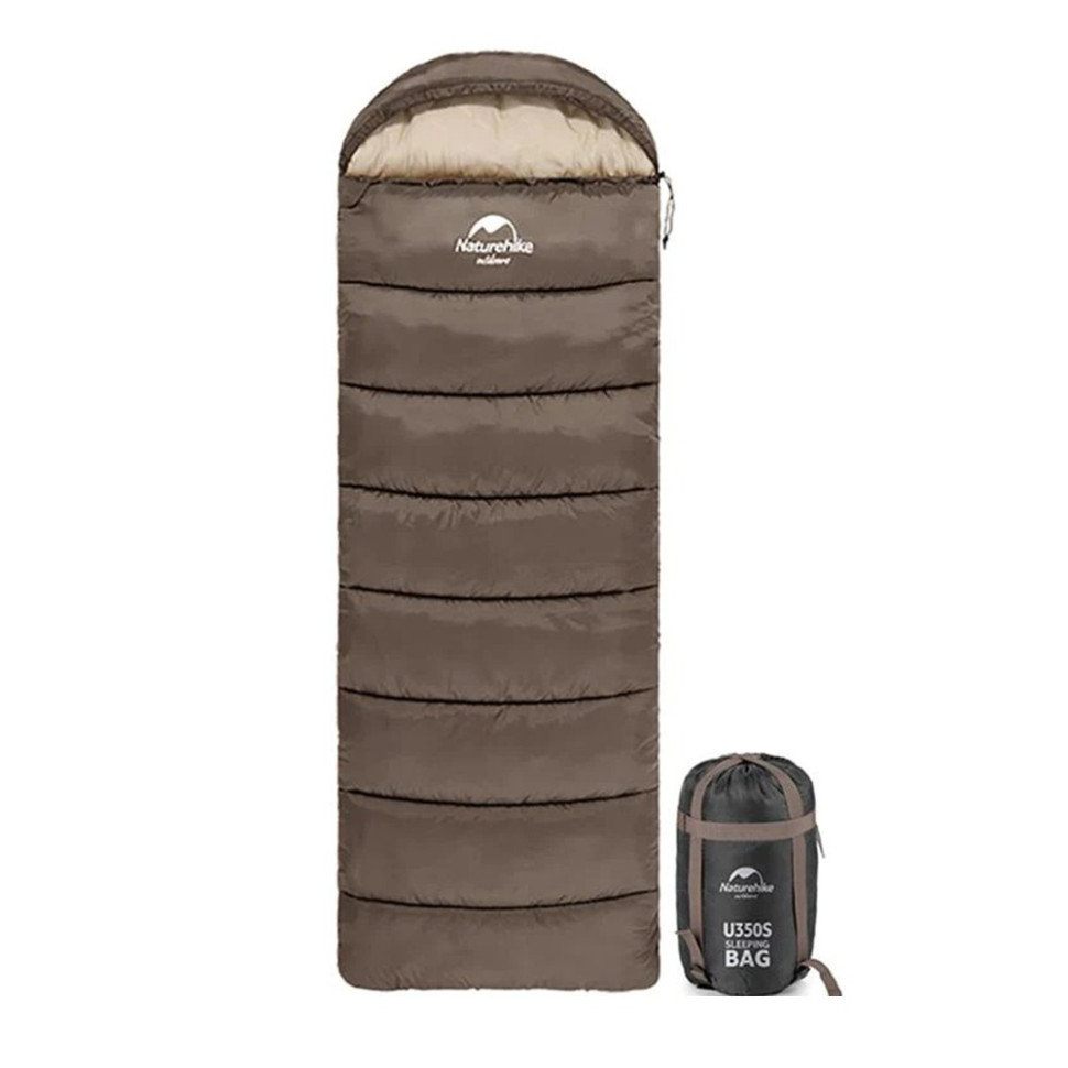 Спальник с капюшоном U150 NH20MSD07 Naturehike 6927595764381-L, (11°C), левый, коричневый