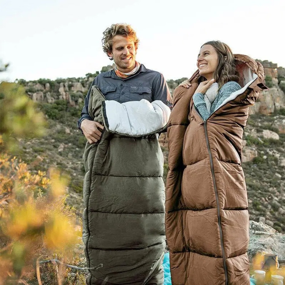 Спальник с капюшоном U150 NH20MSD07 Naturehike 6927595764381-L, (11°C), левый, коричневый