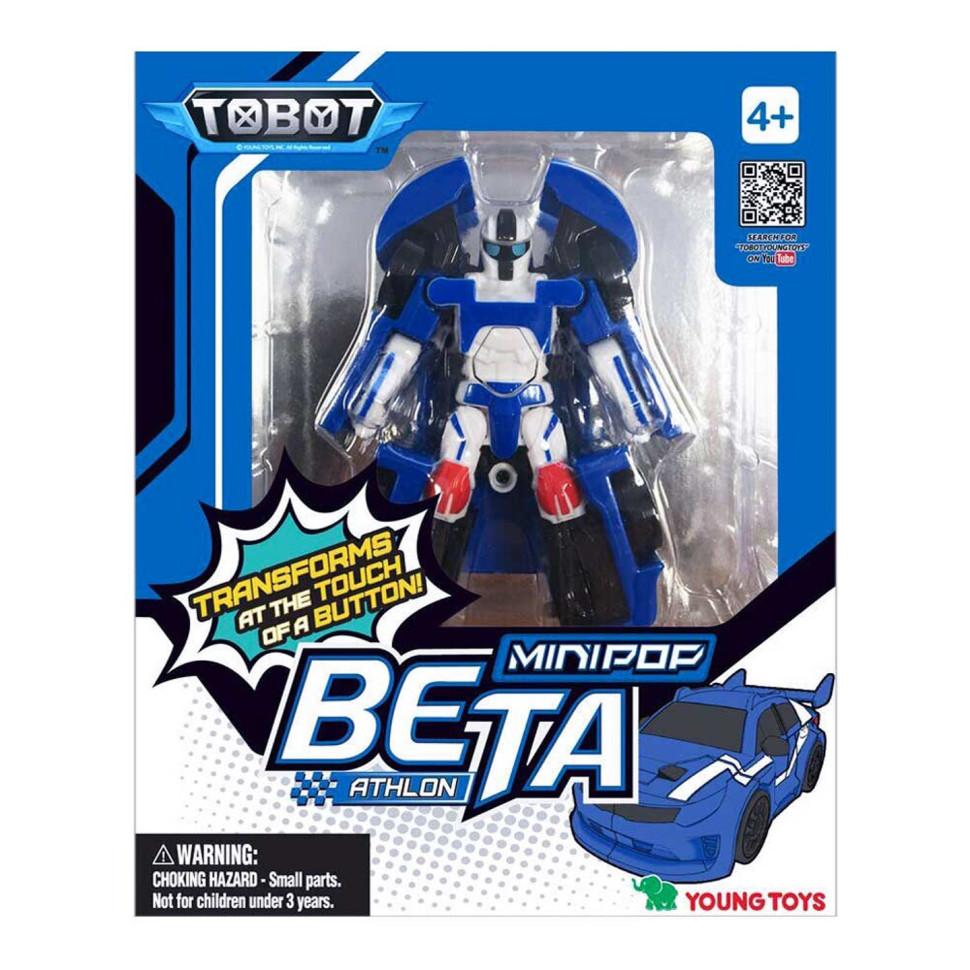 Игрушка-трансформер Атлон мини Тобот Бета Young Toys 301063 в синем цвете