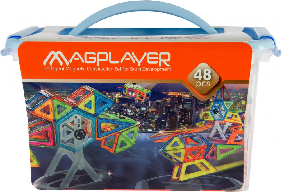 Конструктор Magplayer магнитный набор 48 эл. MPT-48