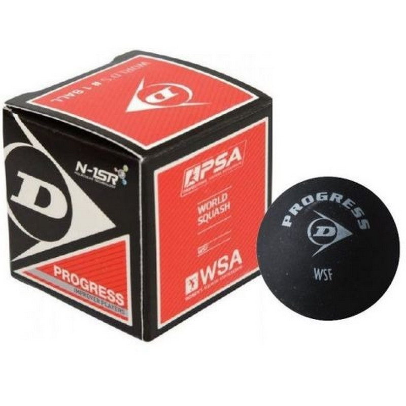 М'яч для сквошу Dunlop PROGRESS, чорний, гумовий