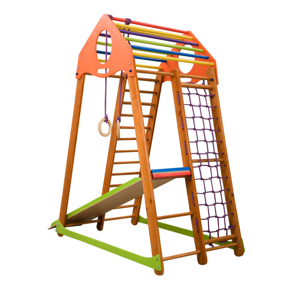 Дитячий спортивний комплекс SportBaby BambinoWood з кільцями