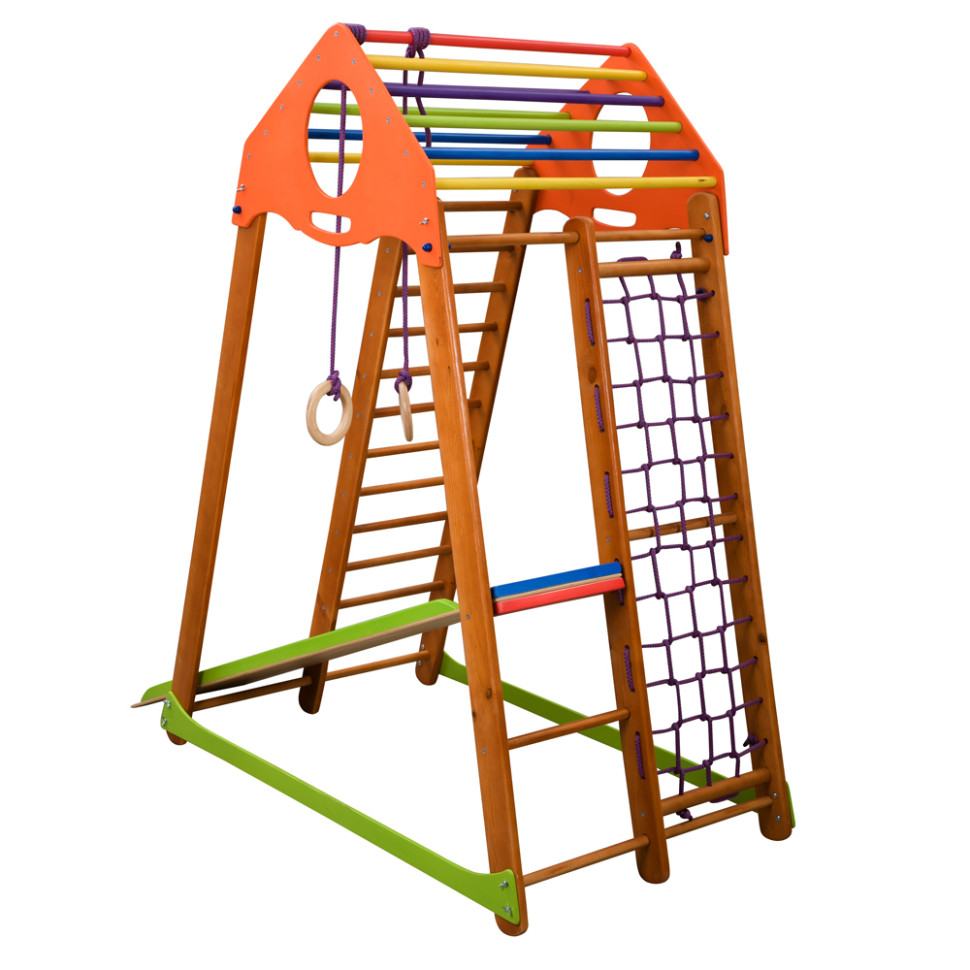 Дитячий спортивний комплекс SportBaby BambinoWood з кільцями