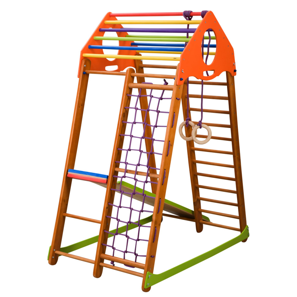 Дитячий спортивний комплекс SportBaby BambinoWood з кільцями