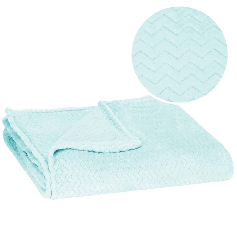 Плед-покривало Extra Soft Springos HA7156 бірюзовий 200x220 см