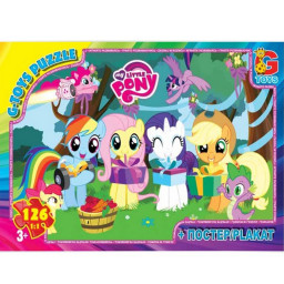 Детский пазл "My little Pony" G-Toys MLP012 плакат 117 элементов