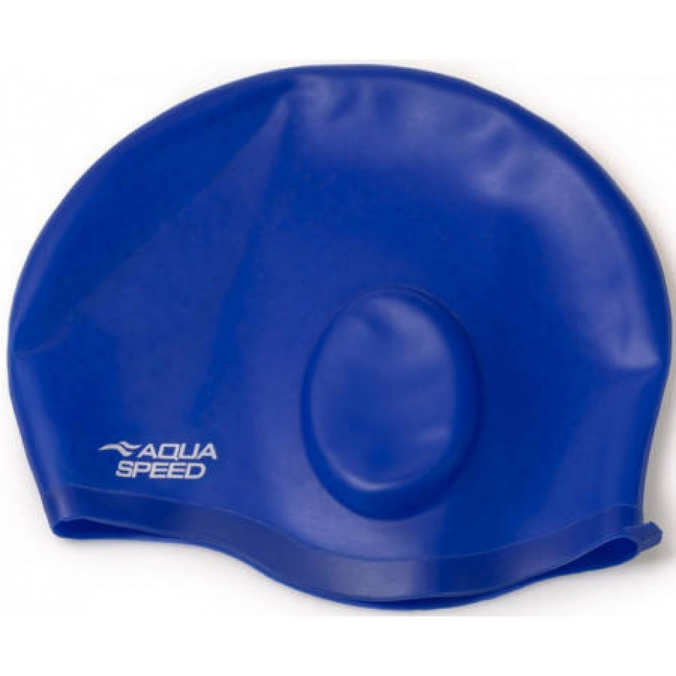 Шапочка для плавания EAR CAP Comfort 9891 Aqua Speed 289-01 синий, OSFM
