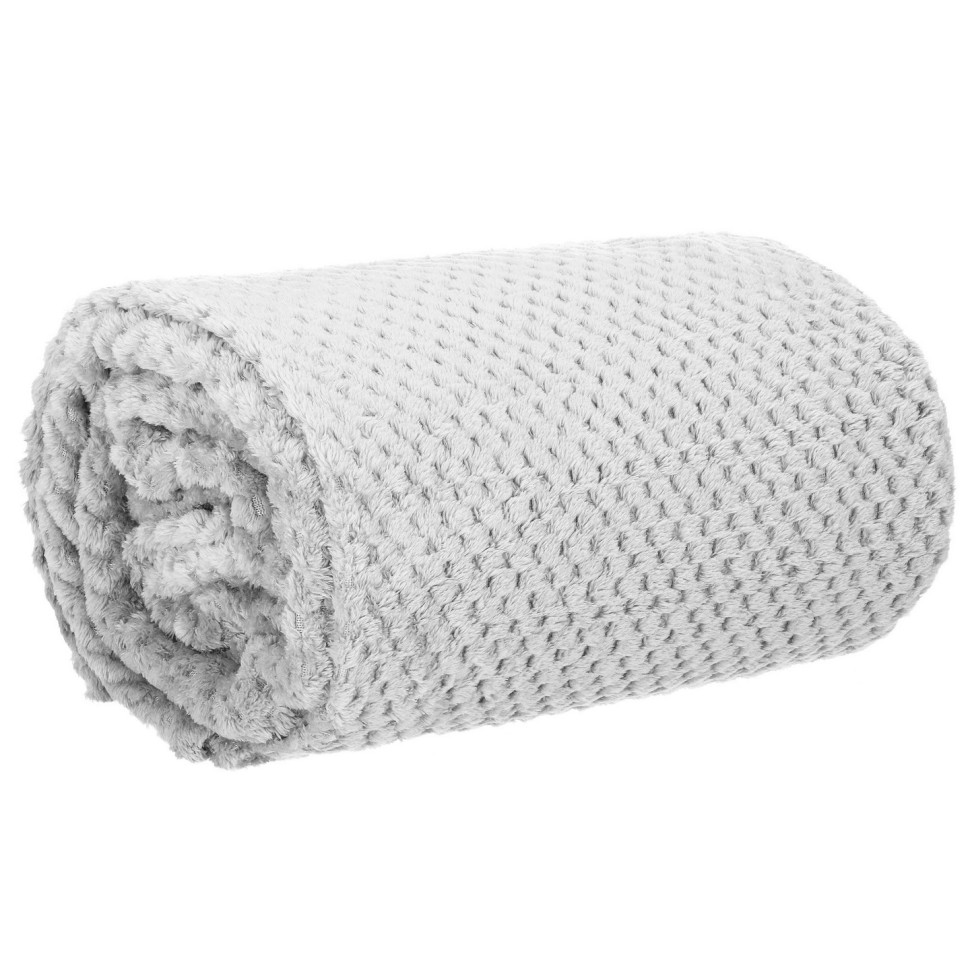 Плед-покрывало Extra Soft Springos HA7098 серый 200 x 220 см