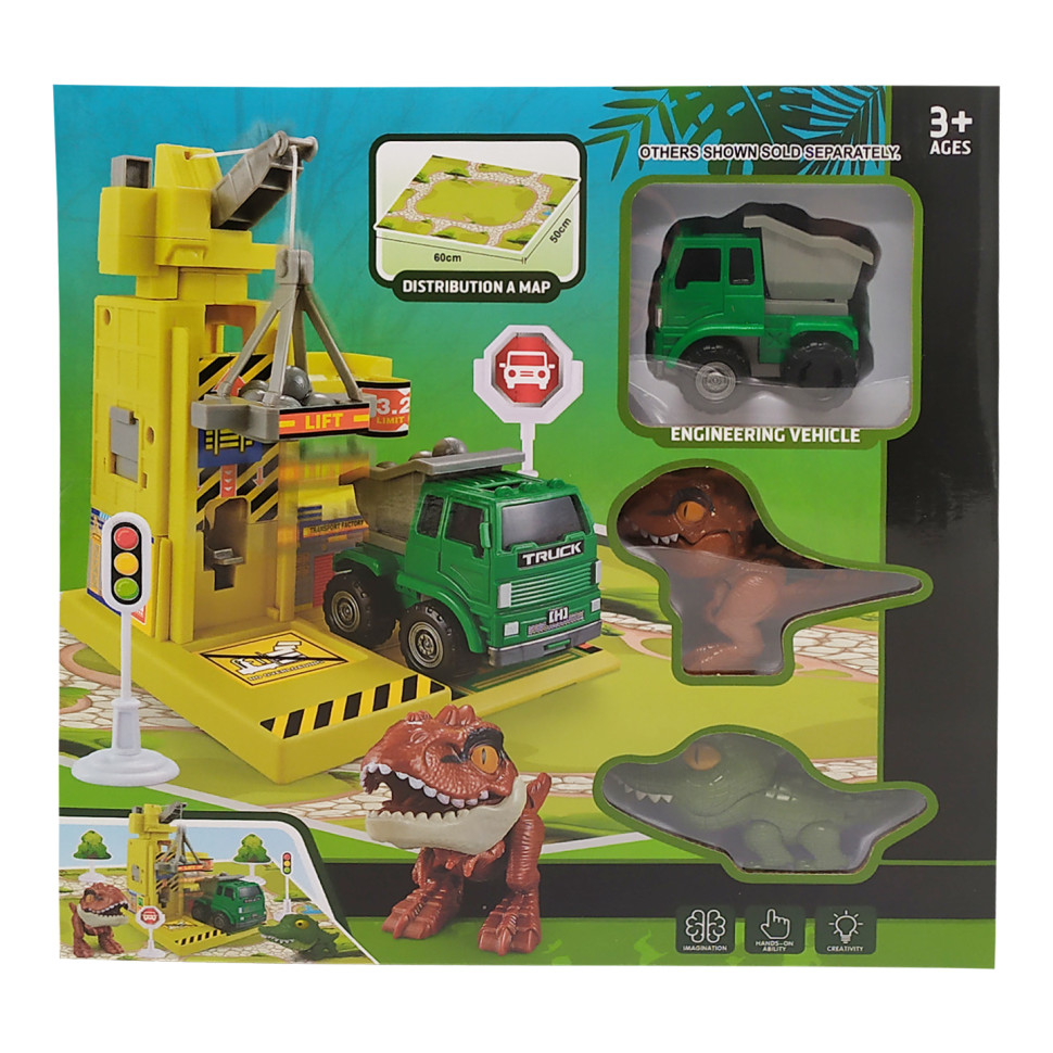 Игрушечный набор Bambi 716 карта, машинки, динозавры