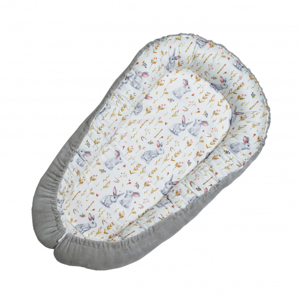 Кокон-позиционер Dreams Twins 9030-KPTD-10 grey, світло-сірий