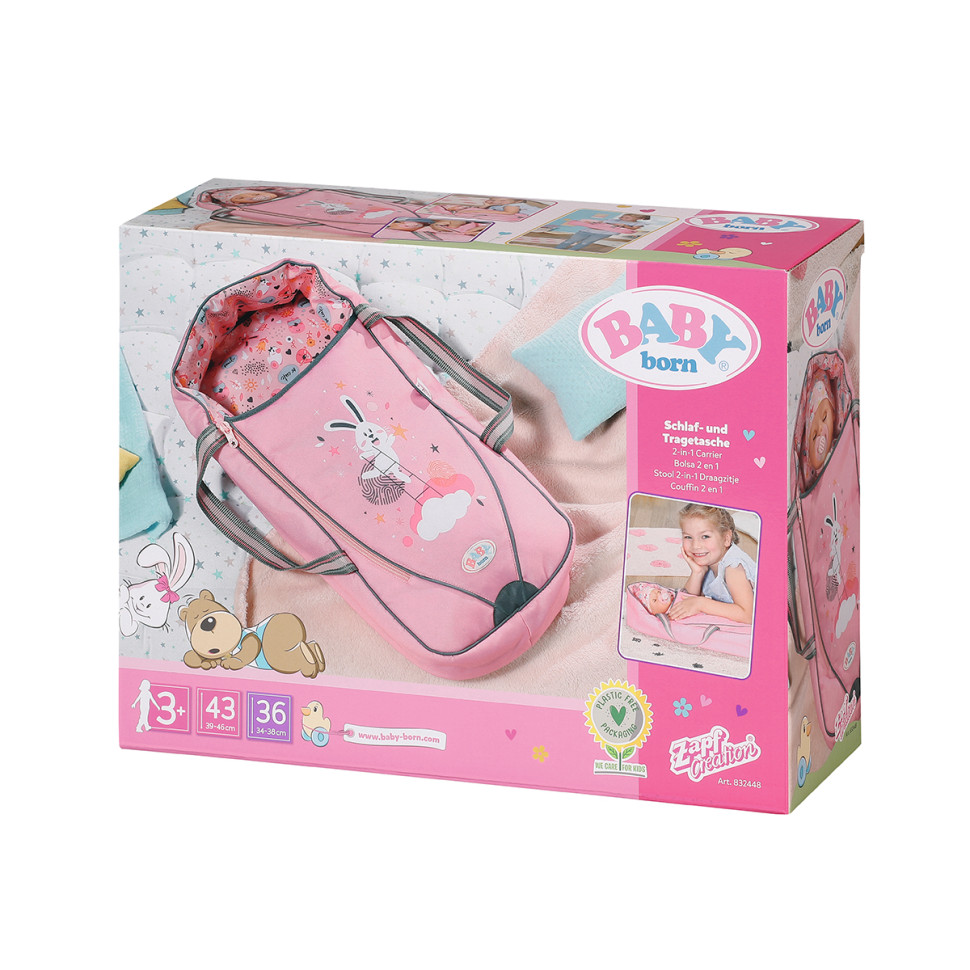 Люлька-переноска для ляльки BABY born 832448, 2 в 1 
