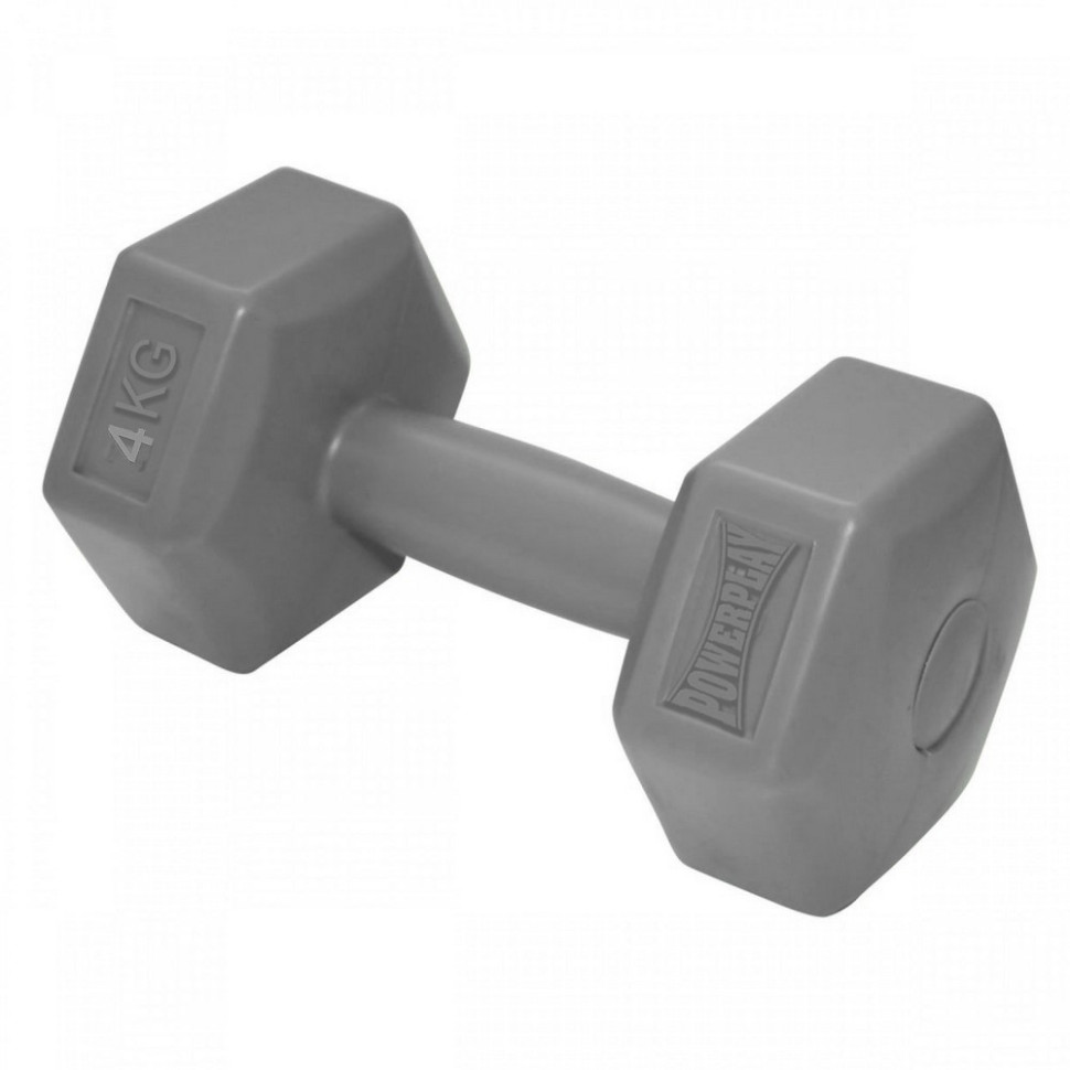 Гантель композитная 4124 Hercules PowerPlay PP_4124_4kg 4 кг, Серая
