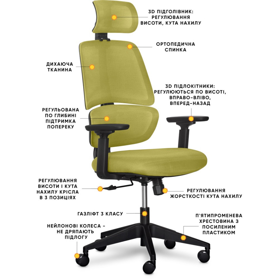 Детское кресло Leo Air Mealux Y-543 KZ, Green