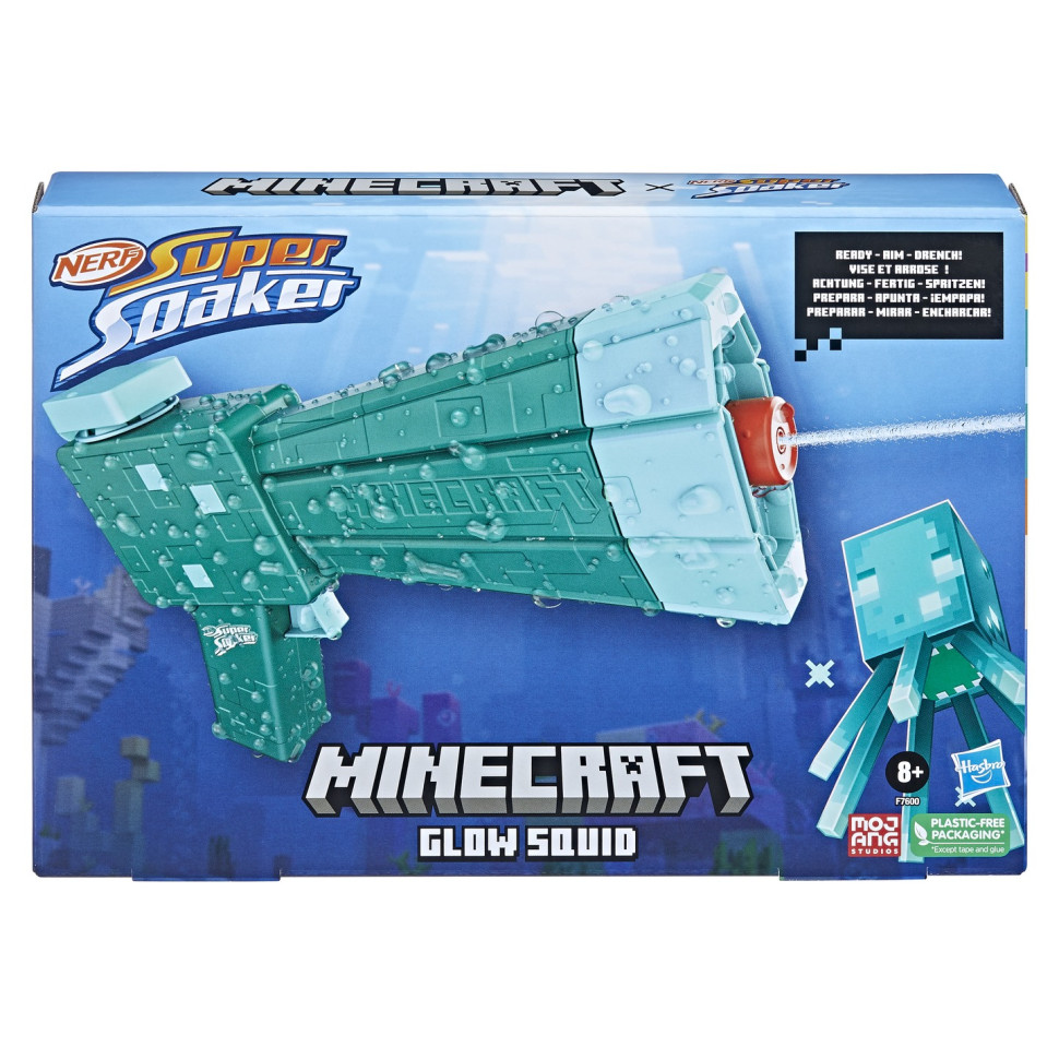 Водяні пушки Minecraft Glow Squid NERF F7600 Super Soaker