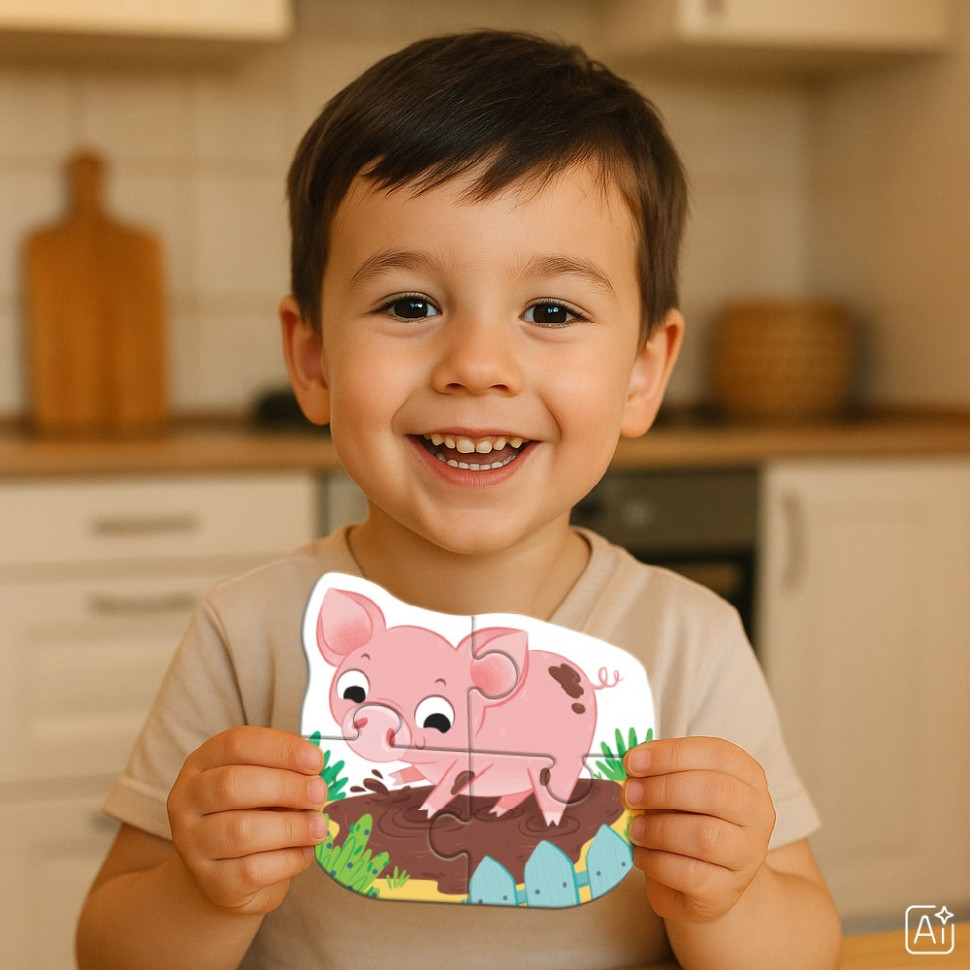 Детский пазл 4 в 1