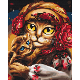 Картина по номерам "Семья котиков" © Марианна Пащук Brushme BS53117, 40х50 см