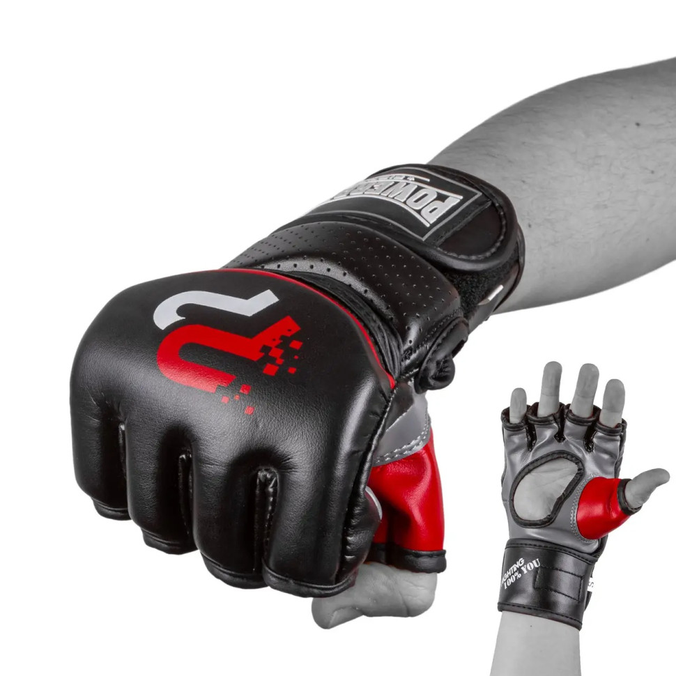 Рукавиці для MMA PowerPlay PP_3093_S_Black, Чорні S