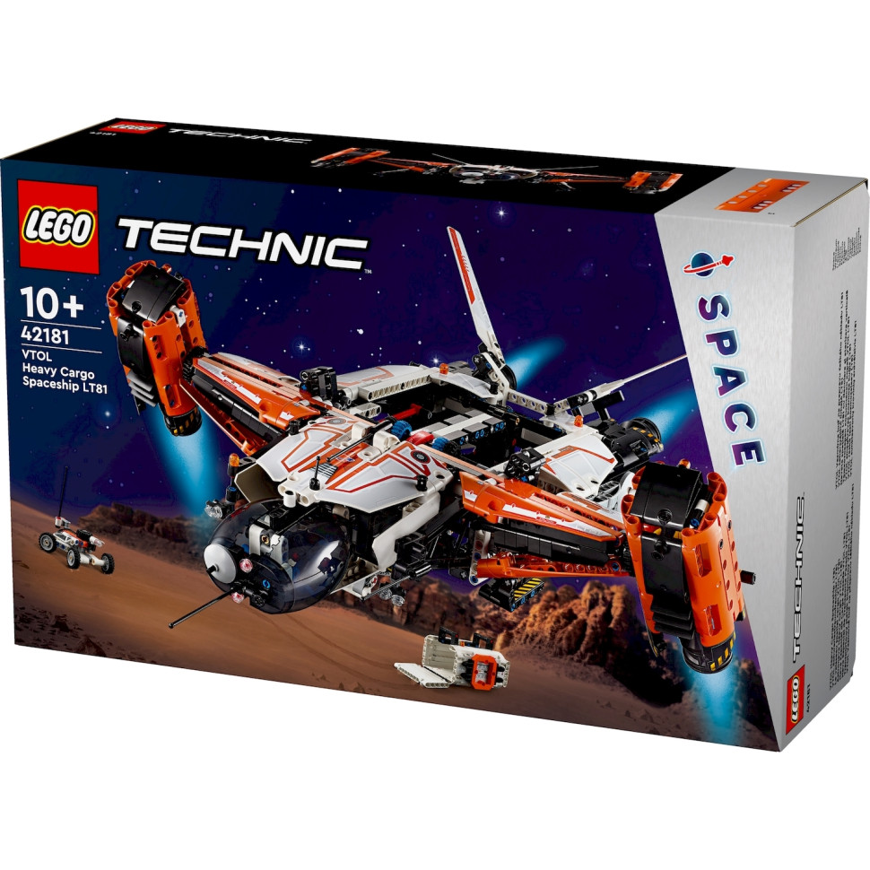 Конструктор LEGO Technic Грузовой космический корабль VTOL LT81 42181, 1365 деталей
