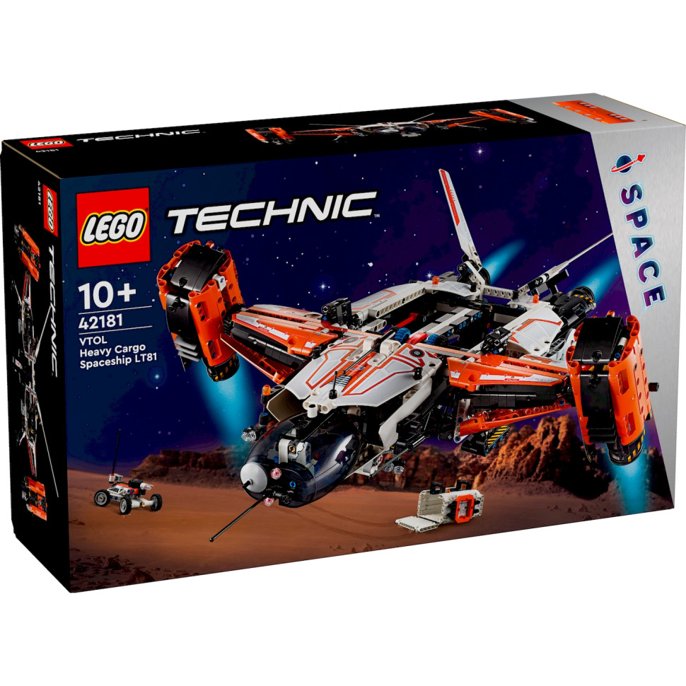 Конструктор LEGO Technic Грузовой космический корабль VTOL LT81 42181, 1365 деталей