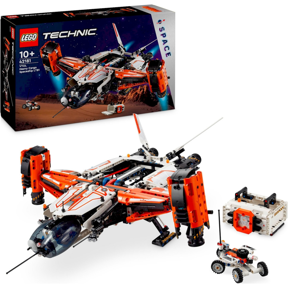 Конструктор LEGO Technic Грузовой космический корабль VTOL LT81 42181, 1365 деталей
