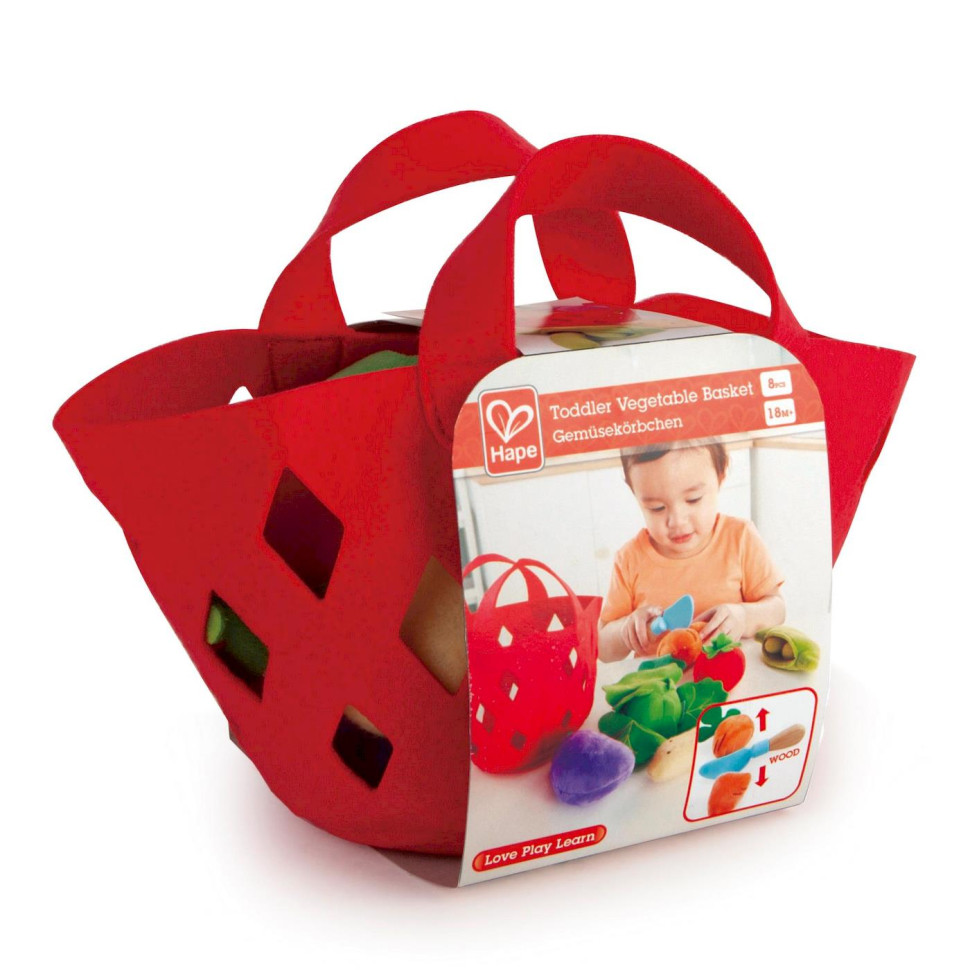Игровой набор Корзина с овощами Hape E3167 шесть овощей