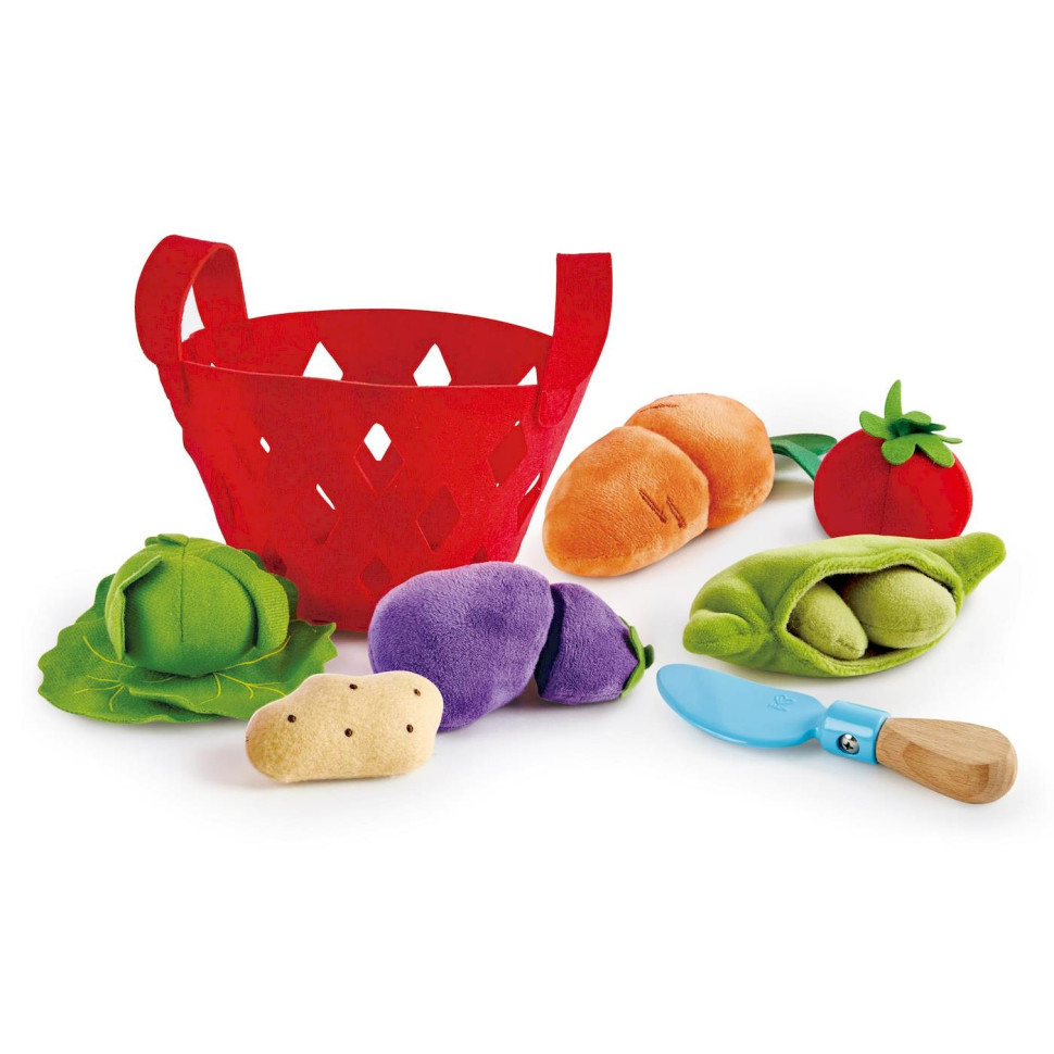 Игровой набор Корзина с овощами Hape E3167 шесть овощей