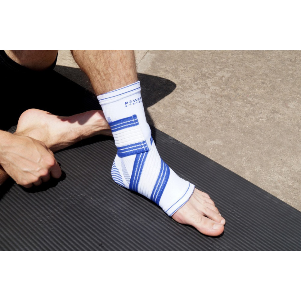 Бандажі на гомілкостоп Ankle Support Pro Power System PS-6009_S/M_White-Blue, S/M