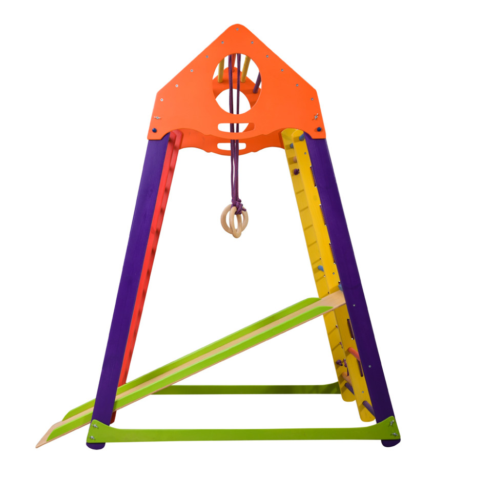 Дитячий спортивний комплекс SportBaby BambinoWood Color з кільцями