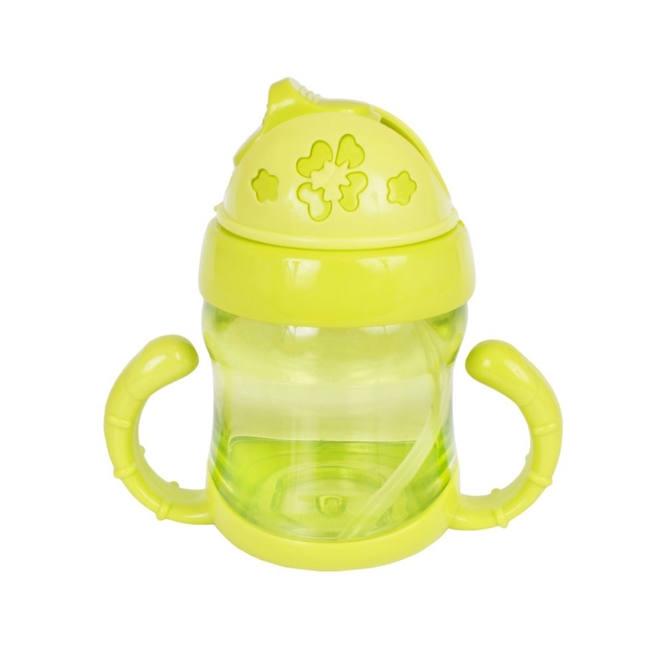 Детский поильник с трубочкой Mega Zayka MGZ-0321(Lime) 150 мл