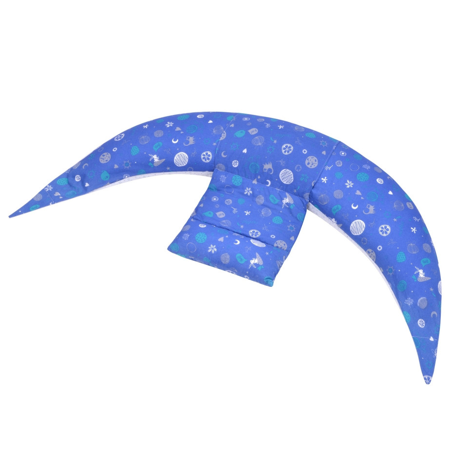 Подушка для вагітних і для годування Nuvita 10 в 1 DreamWizard Синя NV7100BLUE