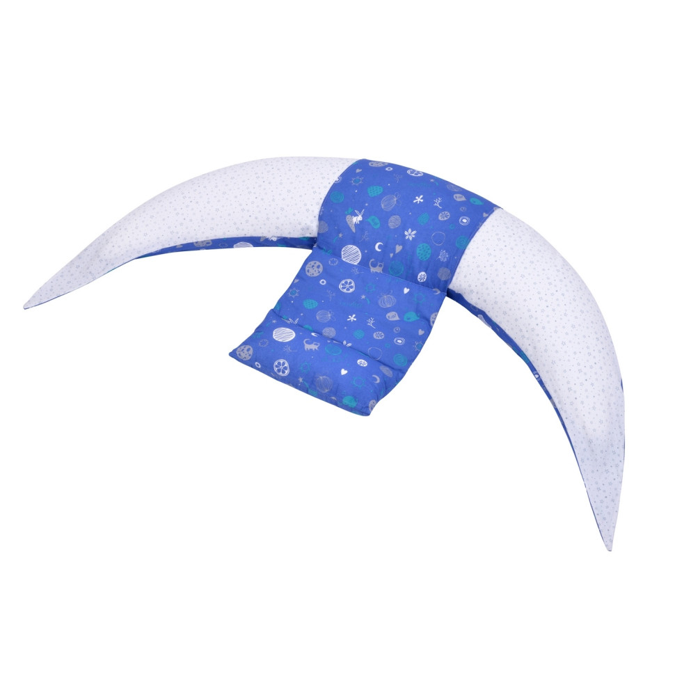 Подушка для вагітних і для годування Nuvita 10 в 1 DreamWizard Синя NV7100BLUE