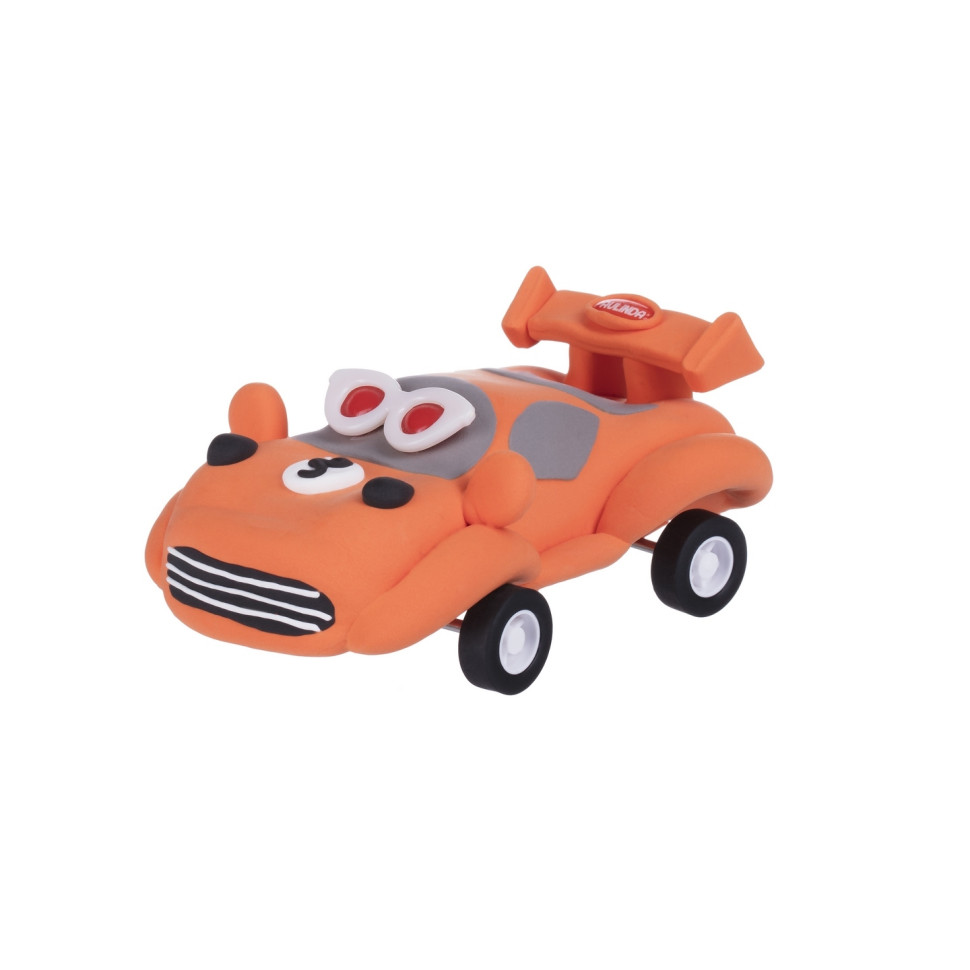 Масса для лепки Paulinda Super Dough Racing time Машинка оранжевая, инерционный механизм PL-081161-3