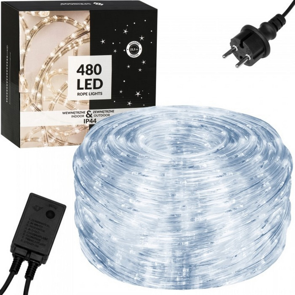 Гирлянда дюралайт уличная Rope Lights Springos CL1205, 20 м 480 LED, Cold White