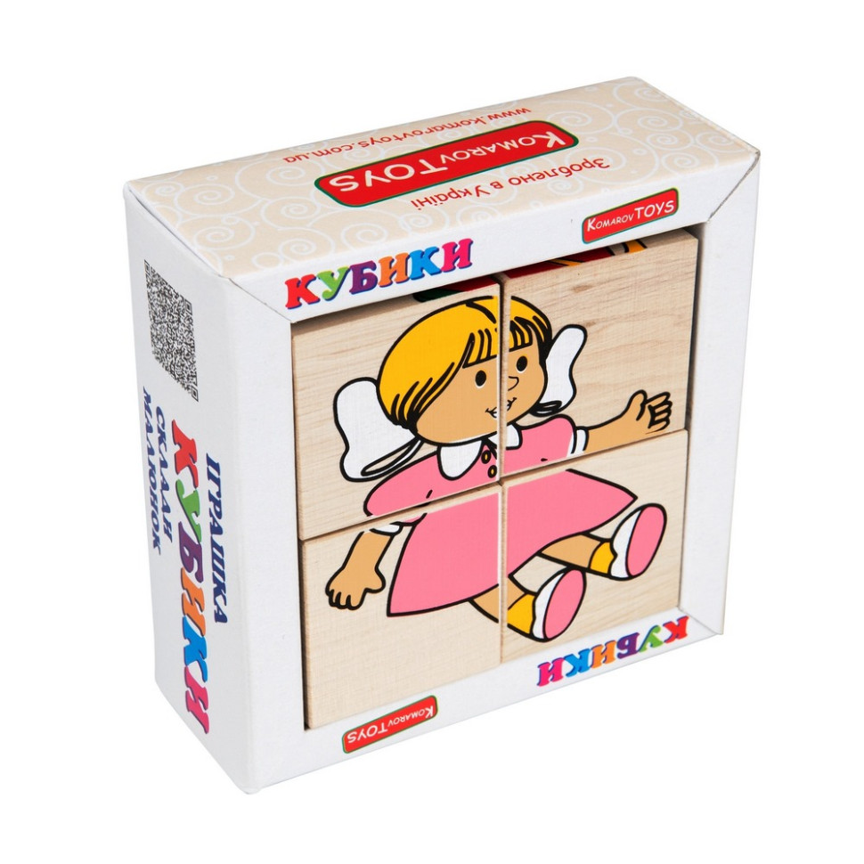 Детский деревянный кубик 