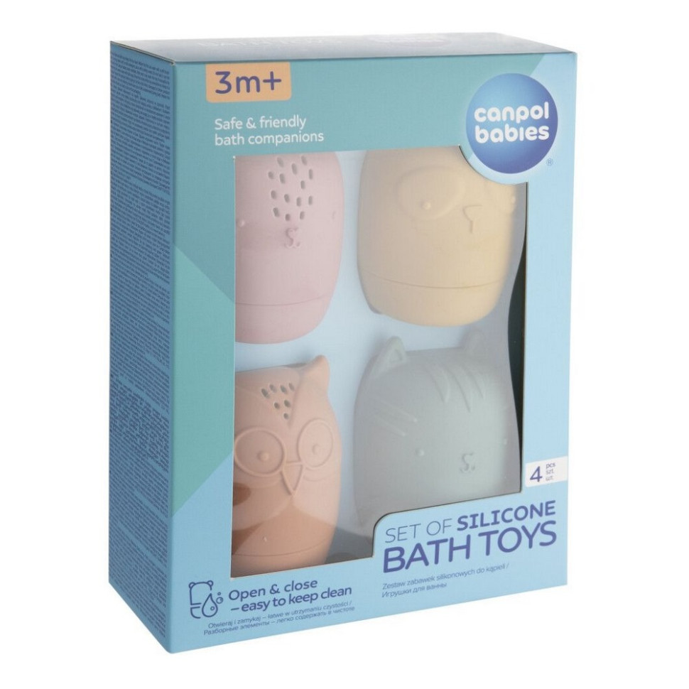 Набор игрушек для купания Canpol babies 80/308, 4 штучки, силиконовые