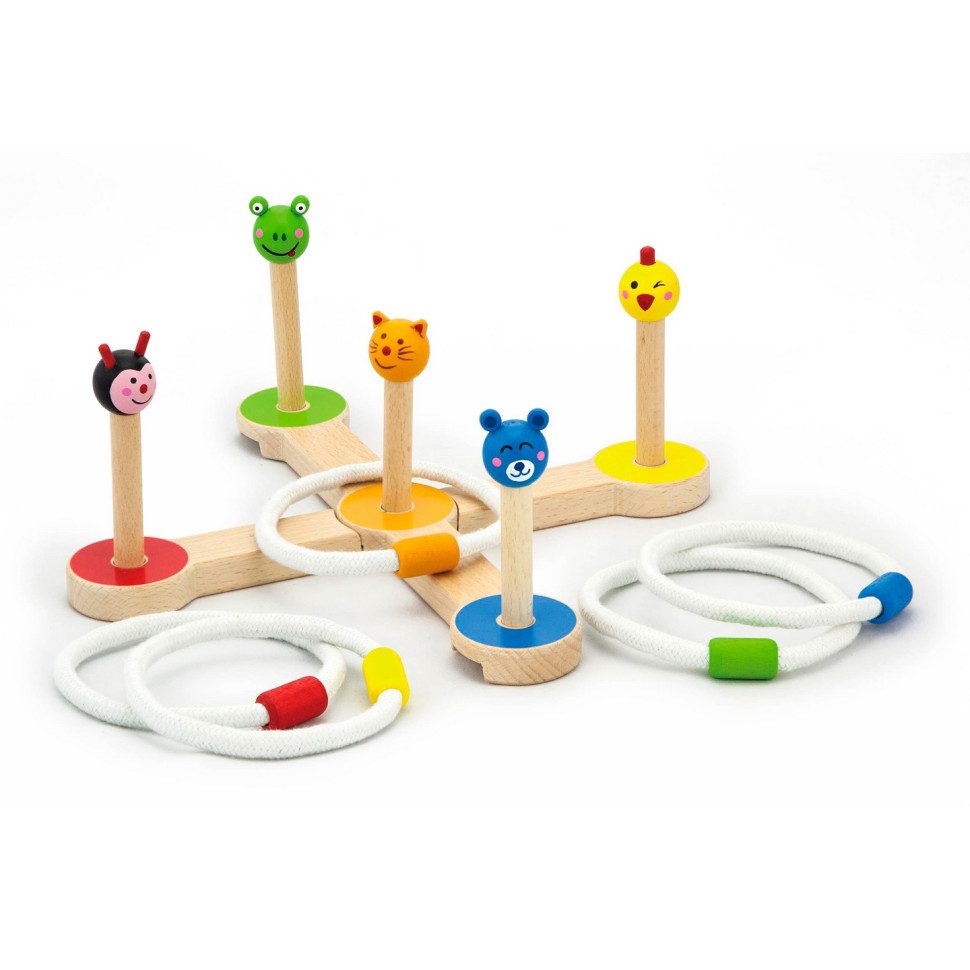 Ігровий набір Кидання кільця Viga Toys 50174, 5 кілець