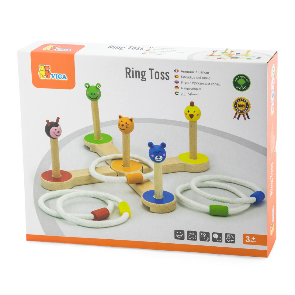Ігровий набір Кидання кільця Viga Toys 50174, 5 кілець